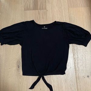 american eagle black shirt sleeve soft and sexy top size xs